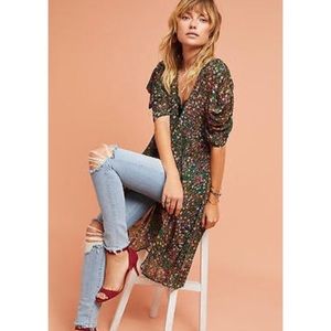 Anthropologie Akemi + Kin Sheer Button-up Dress